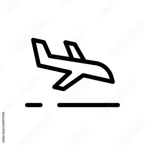 icon airplane landing, editable file