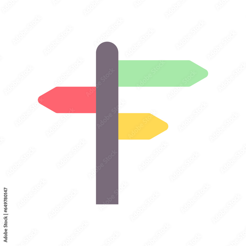 icon sign post arrow, editable file icon sign post arrow, editable file