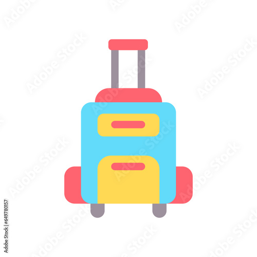 icon luggage suitcase backpacker, editable file