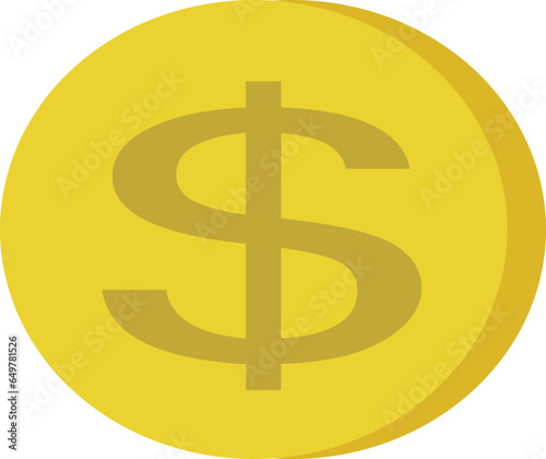 Dollar icon. Cash, interest rate, business and finance, return on investment, financial solution, prepayment and down payment concept.