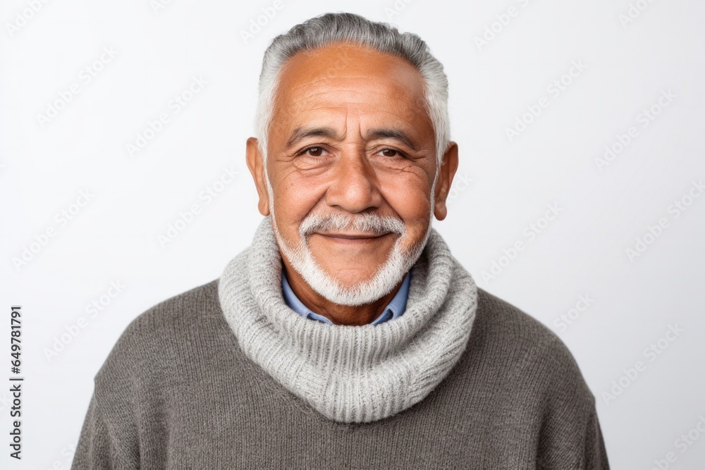 Cheerful senior couple smiling in headshot portrait on white background Cheerful senior couple smiling in headshot portrait on white background