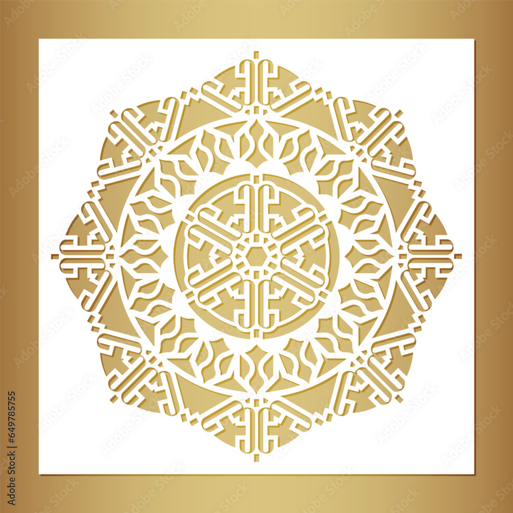 Mandala decorative paper cut line Mandala decorative paper cut line
