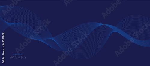 Abstract wave element for design. Digital frequency track equalizer. Stylized line art background. Vector illustration of smoky waves background © VectorStockStuff