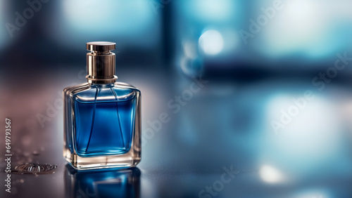 Il fascino seducente della bottiglia di profumo blu
