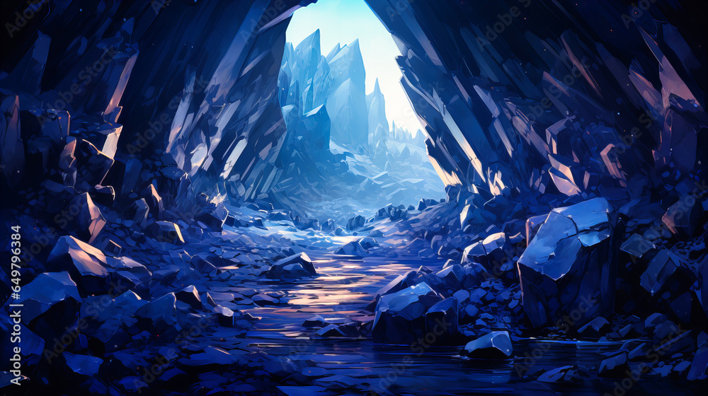 Crystal Caverns Illuminating Treasures from Earth's Depths,