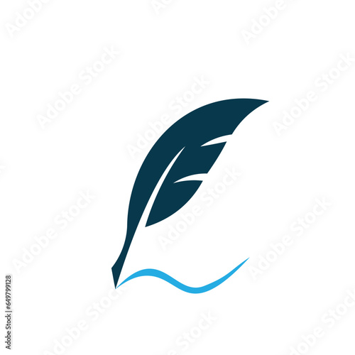 quill icon in black for content writing