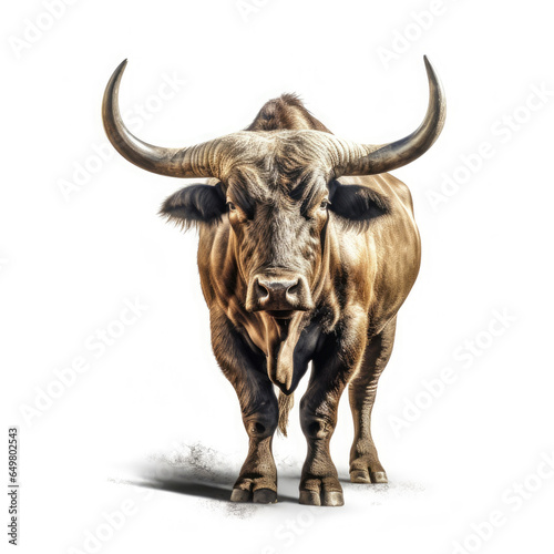 Bull on White background, HD