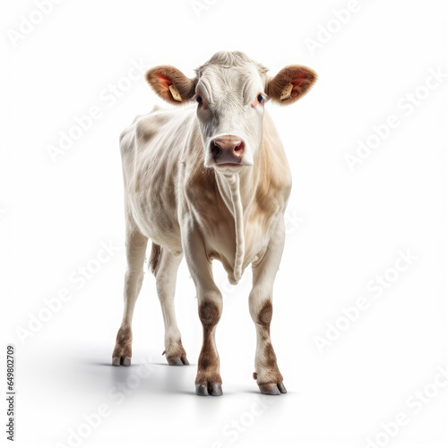 Cow on White background  HD