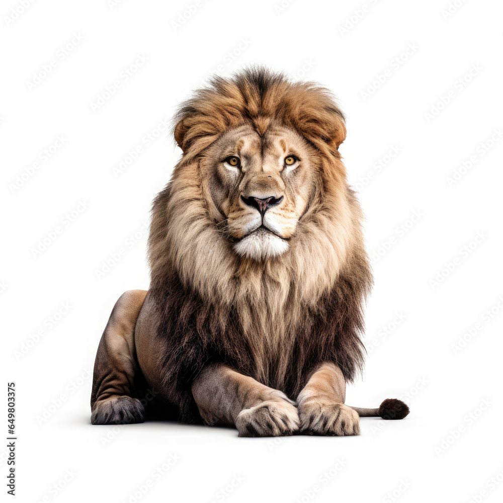 Lion on White background, HD