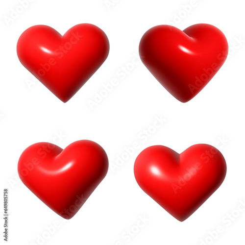 3D realistic frosted heart on a white background. The heart is completely vector. Isolated vector illustration.