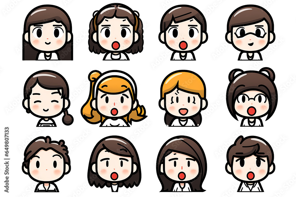 Set of student and teacher icons