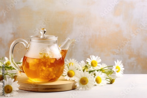 healthy chamomile tea hot drink