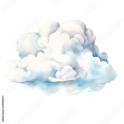 voluminous cloud, watercolor, generative AI
