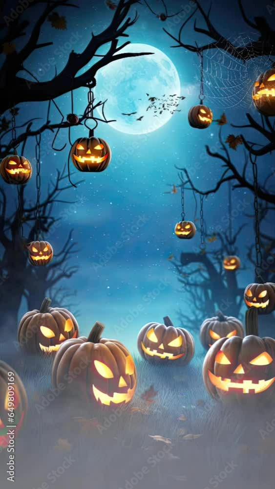 halloween night decorative with bat and moon for social media story background. seamless looping time-lapse virtual video animation background. halloween night decorative with bat and moon for social media story background. seamless looping time-lapse virtual video animation background.