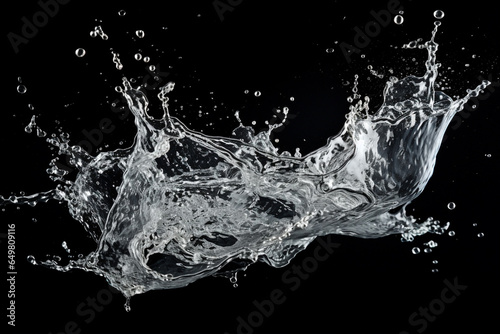 Splashing of water on black background