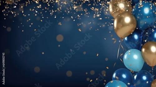 Festive Background With Golden And Blue, Background, Illustrations, HD