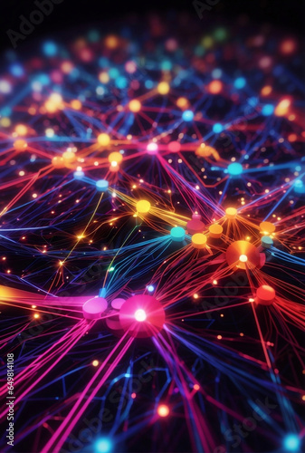 Modern digital network technological processes background.