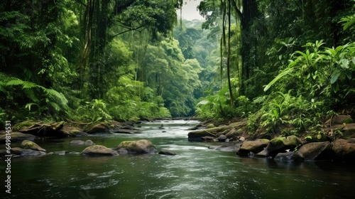 travel brunei rainforest pristine illustration nature landscape, forest green, jungle foliage travel brunei rainforest pristine