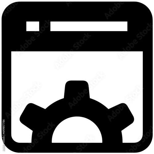 Gear setting symbol icon vector image. Illustration of the industrial wheel mechine mechanism design image