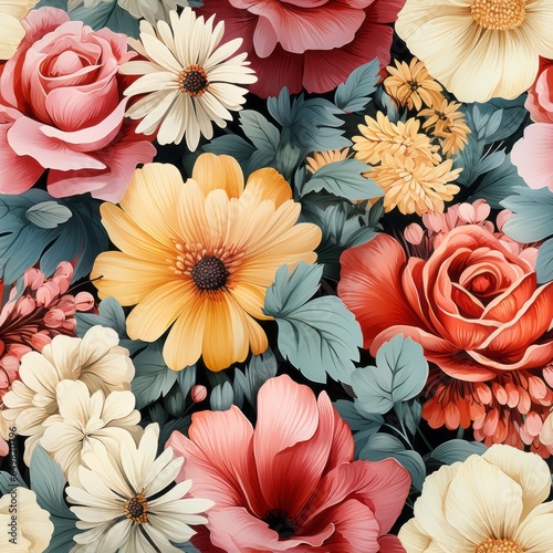 Beautiful elegant flower seamless pattern