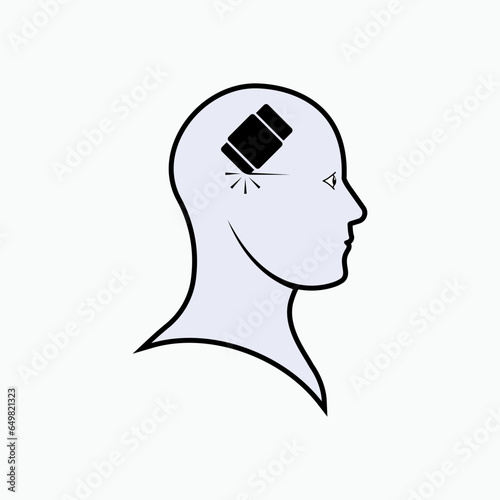 Forget Icon. Deleted Memory Symbol - Vector.