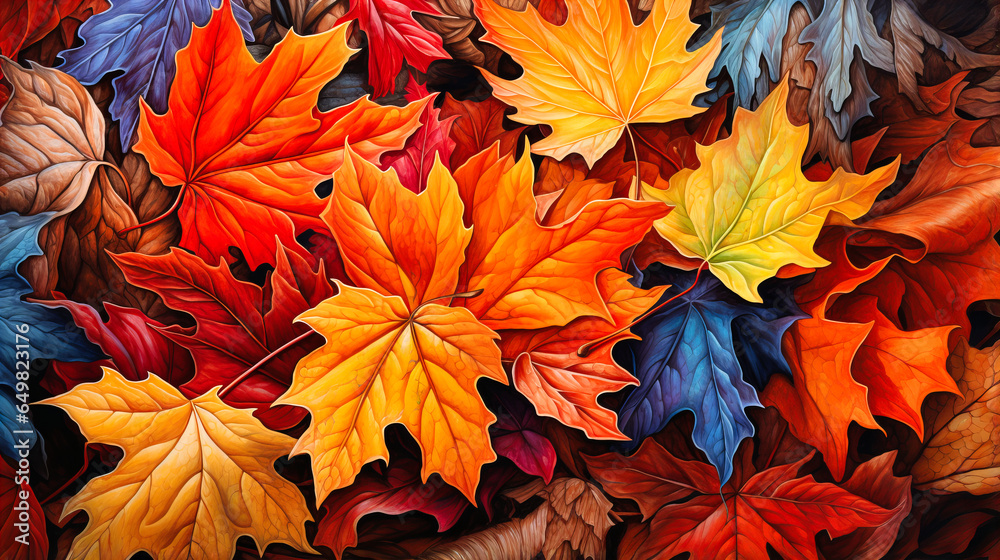 Crisp Autumn Leaves Rustling in Chilled Breezes, Nature's Crunchy Carpet of Colors