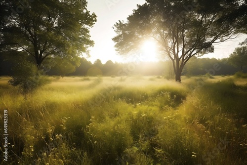 Misty morning in the forest