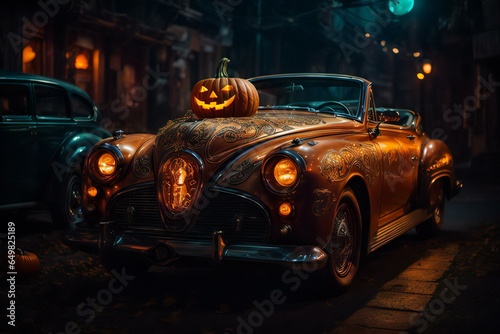 Pumpkin Face Car Decorations for a Haunting Halloween Drive © GreenMatrixx