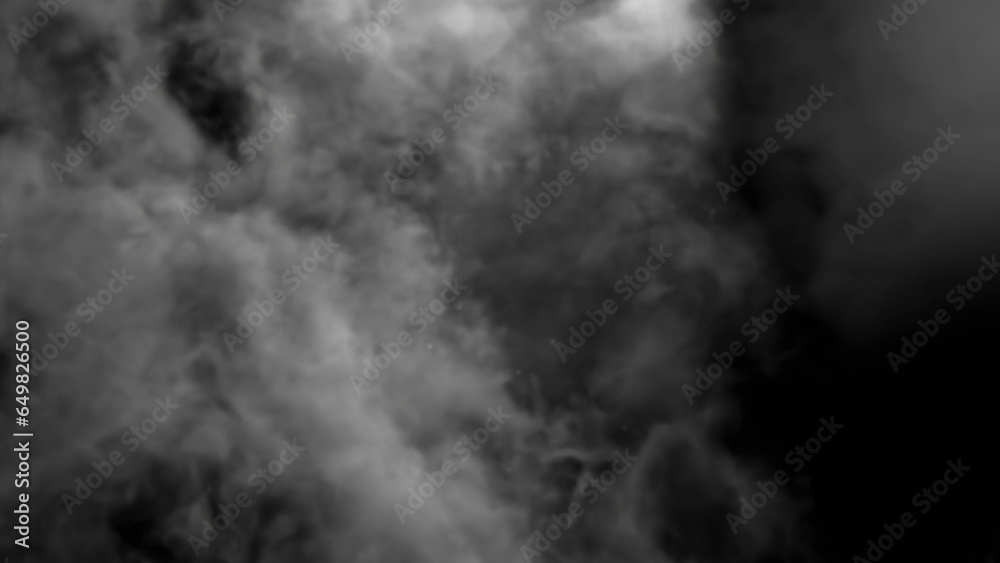 Abstract realistic clouds of smoke. Design. Beautiful animation of the sky clouds.
