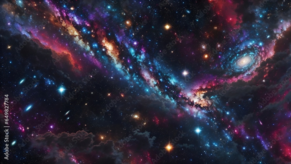 a stunning and captivating desktop background featuring a vibrant galaxy scene.