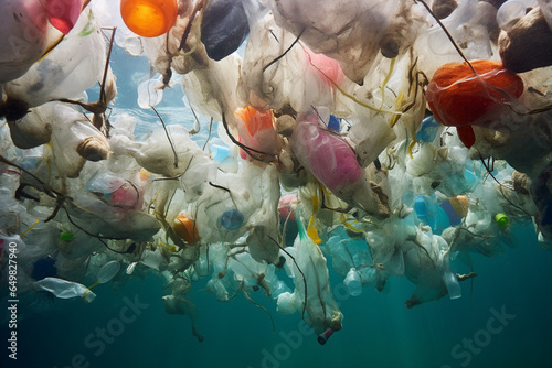 Fototapeta Naklejka Na Ścianę i Meble -  Concept of green clean planet save care earth nature environment climate generative AI