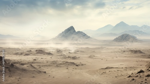 landscape volcanic ash desert illustration mountain volcano  eruption adventure  travel park landscape volcanic ash desert 54