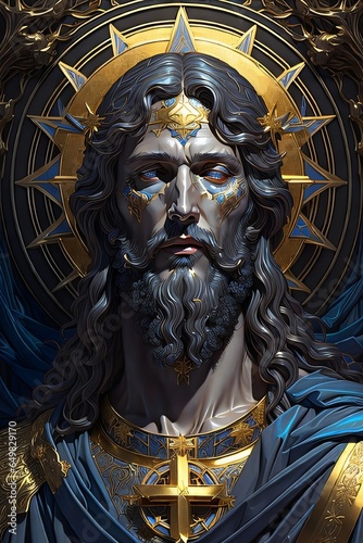 Illustration of Jesus Christ made with Generative AI 