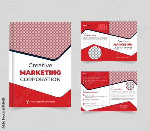 MINIMALIST BUSINESS BIFOLD BROCHURE DESIGN FOR COMPANY OR AGENCY 