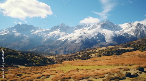 Fotografia mountains spanish sierra nevada illustration andalusia european, nature landscap