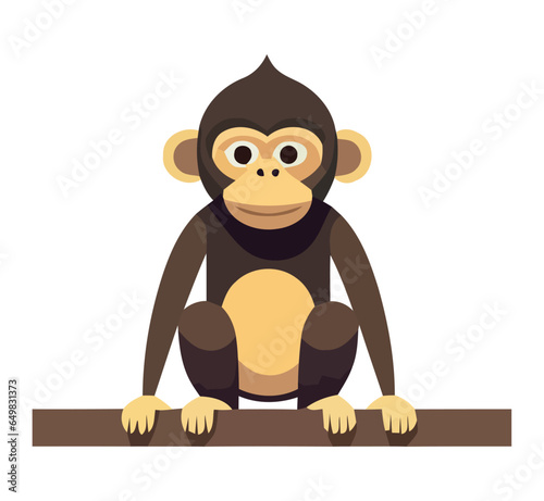 monkey mascot sitting