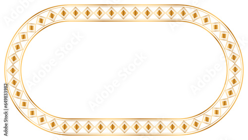 Luxury white golden set arabic islamic banner title frame text box in transparent background