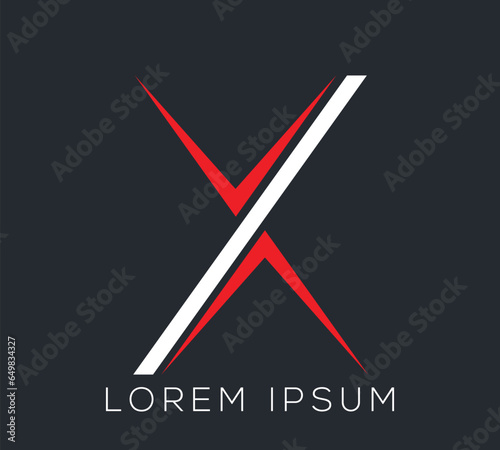 Letter 'X' Logo Design Illustration Template.