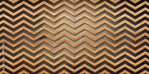 Oak Wood Seamless geometric pattern background with Card Board Style Effect 