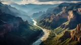 mexico copper canyon depths illustration mountains rock, scenic view, sky chihuahua mexico copper canyon depths