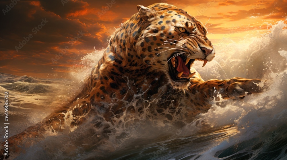 A powerful leopard the beast symbolizing the Greek empire in the book