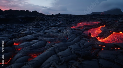 travel moon lava flows illustration mountain volcano, fire sky, outdoor eruption travel moon lava flows
