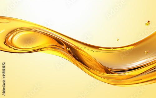 Yellow essential oil liquid background,created with generative ai tecnology.