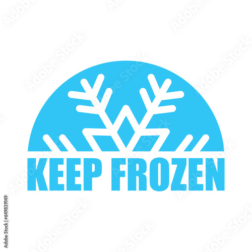 keep frozen label design. cold product sign and symbol.