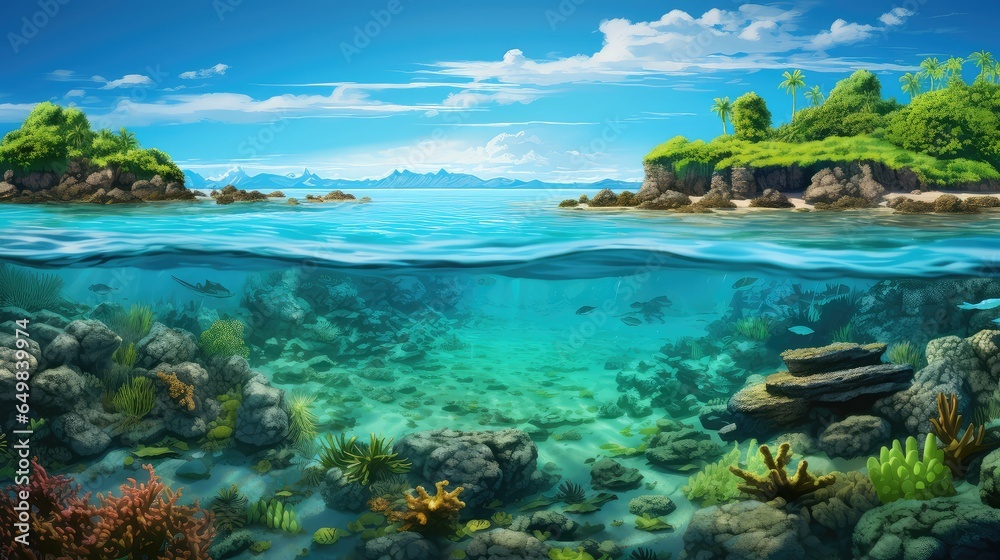 blue island marine sanctuaries illustration water travel, sea ocean, sky beach blue island marine sanctuaries