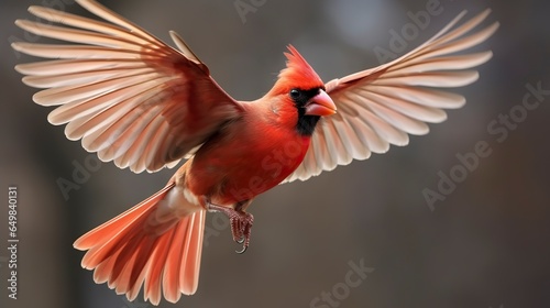 Northern Cardinal coming in for a landing. © MstHafija