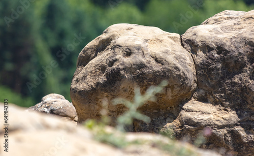 Stones on rocky mountains in nature