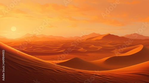 sun dunes sunset sand illustration nature sunrise, desert morocco, sky africa sun dunes sunset sand © sevector