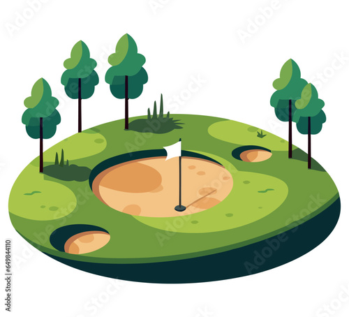 golf camp illustration
