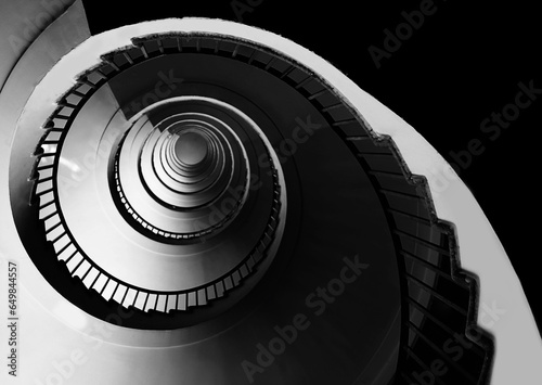 Quadro su tela spiral staicase like a snail with propotions of Golden Ratio